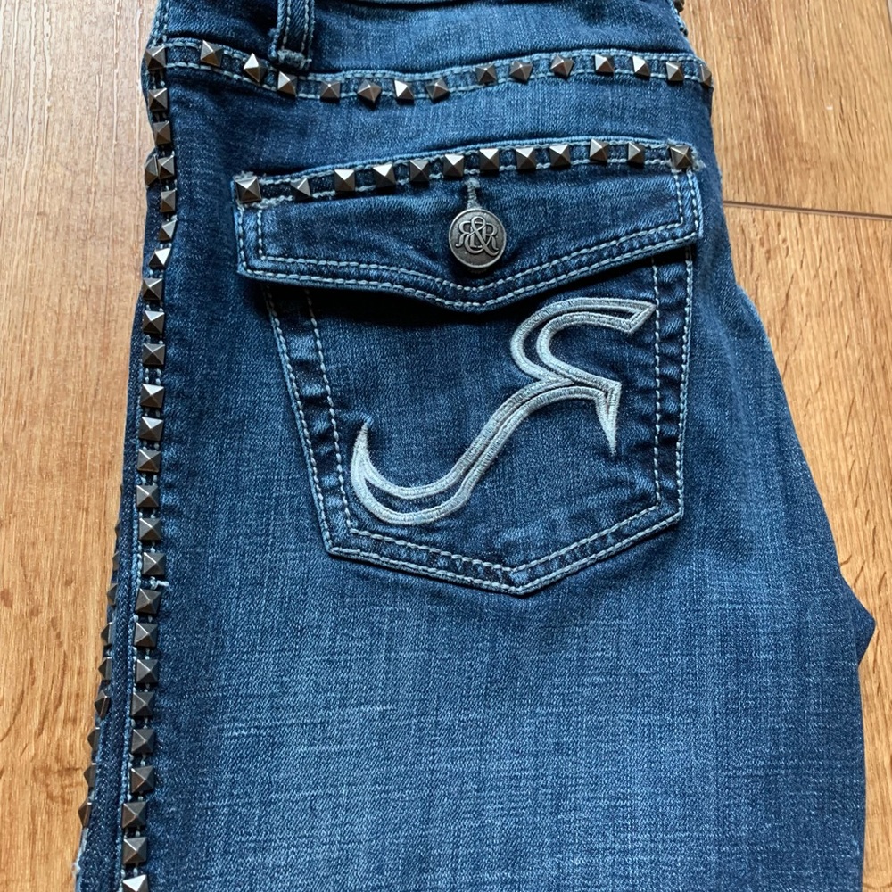 Rock & Republic studded jeans Sz 8M - Picture 2 of 6
